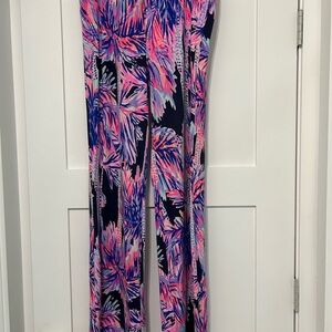 Lilly Pulitzer Pink and Purple Wide Leg Beach Pants